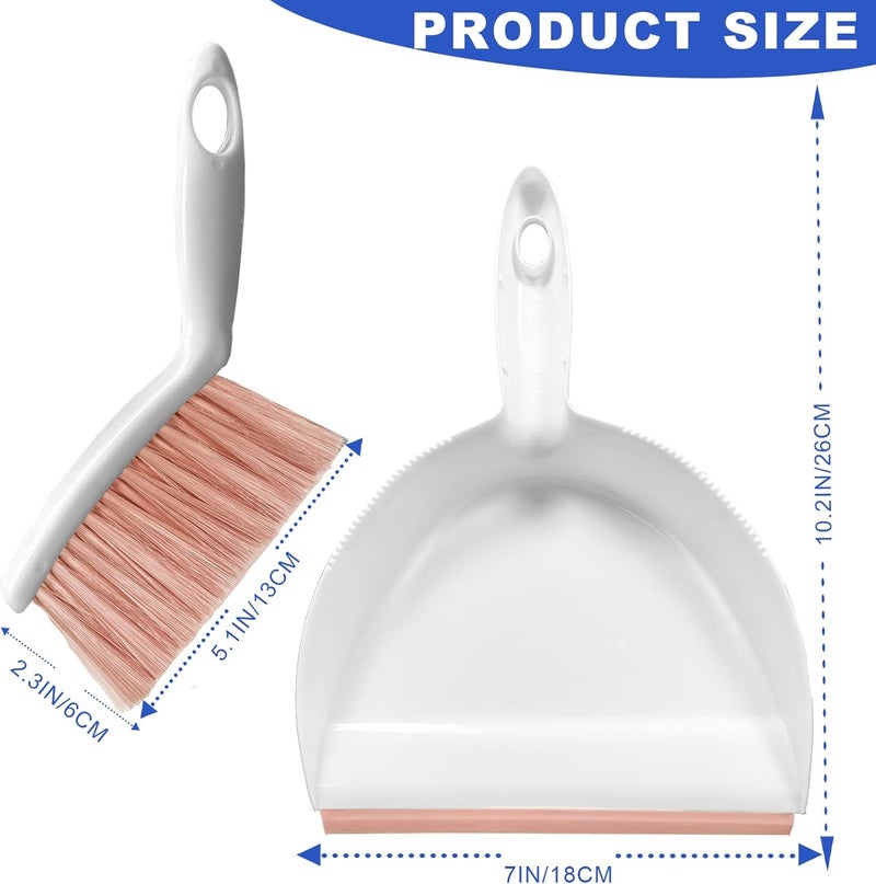 NBGYTECH Mini Broom and Dustpan Set Small Dust pan & Brush Set Portable Cleaning Tools for Home Office RV Camping Learning (Pink) - Image 5